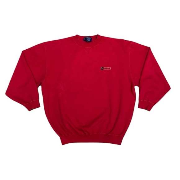 Vintage ABERCROMBIE & FITCH Red Crewneck Sweater - Picture 1 of 5